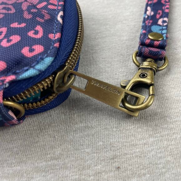Travelon RFID Blocking Purple Pink Floral Wristlet Accordion Wallet Travel - Picture 6 of 6